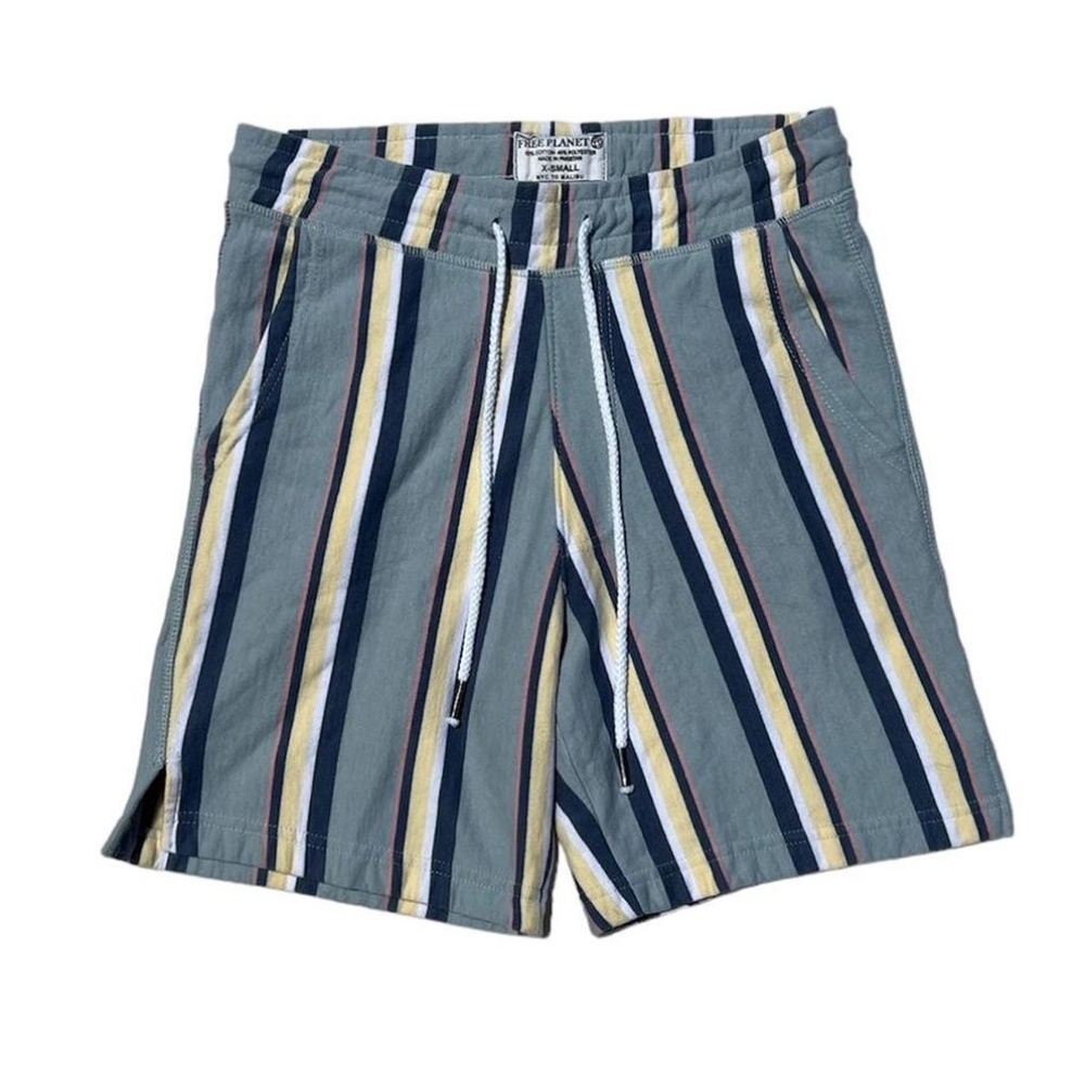 Free Planet striped cotton short